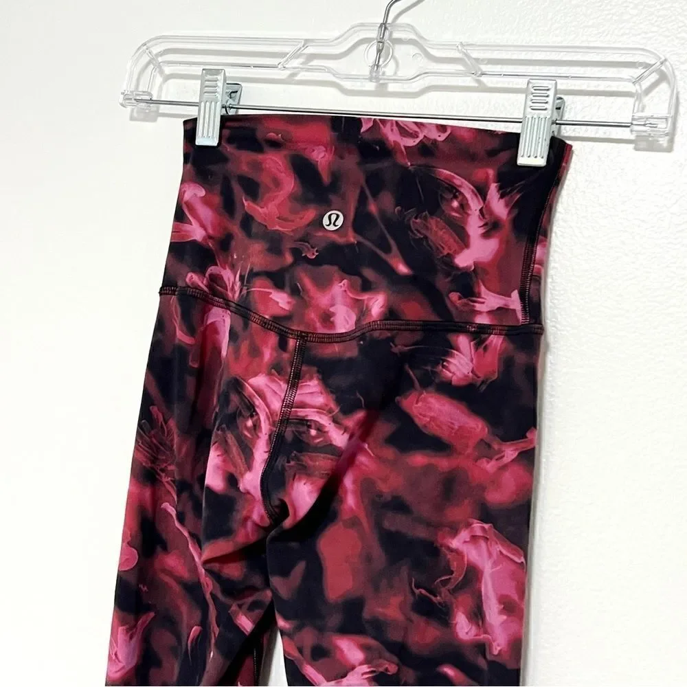 Lululemon Align High Rise 28” Pant Legging 0 Intensity Pink Blossom Multi $118